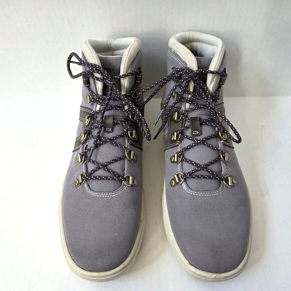 Timberland Boots Mens 10.5 Gray Dauset Hiker Canvas Chukka Ankle Casual Shoes main image 8